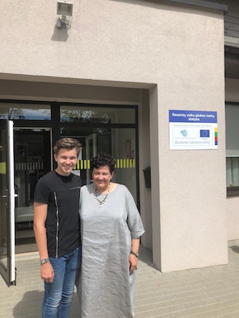 Andrew with the director, Mrs. Norkeviciene