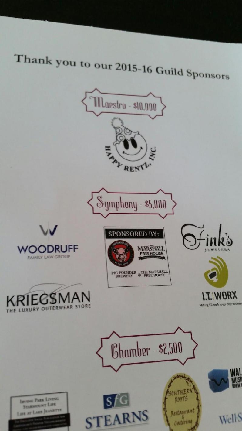 Greensboro Symphony Guild Sponsors